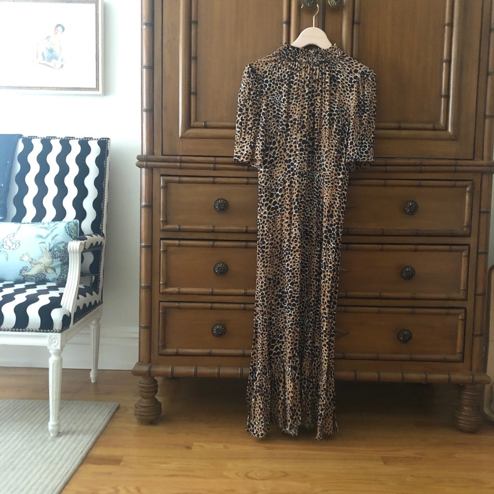 Sea New York Leopard Print Midi Dress